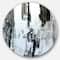 Designart - Brown and Beige Painting' Abstract Circle Metal Wall Art